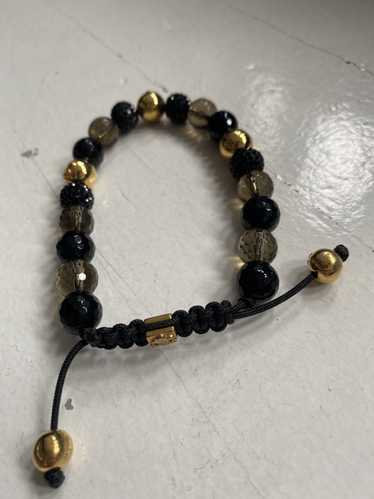 Nialaya Nialaya black/gold beaded bracelet - adjus