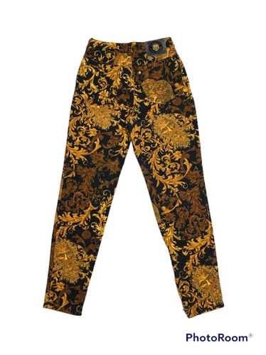 Vintage Women’s 90’s Versace Jeans Couture Baroque-Print Pants *26x29* 