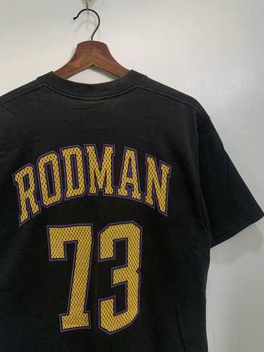 Vtg 90’s EUC Chicago Bulls Dennis Rodman Champion Jersey Black Sz 40 Made  In USA