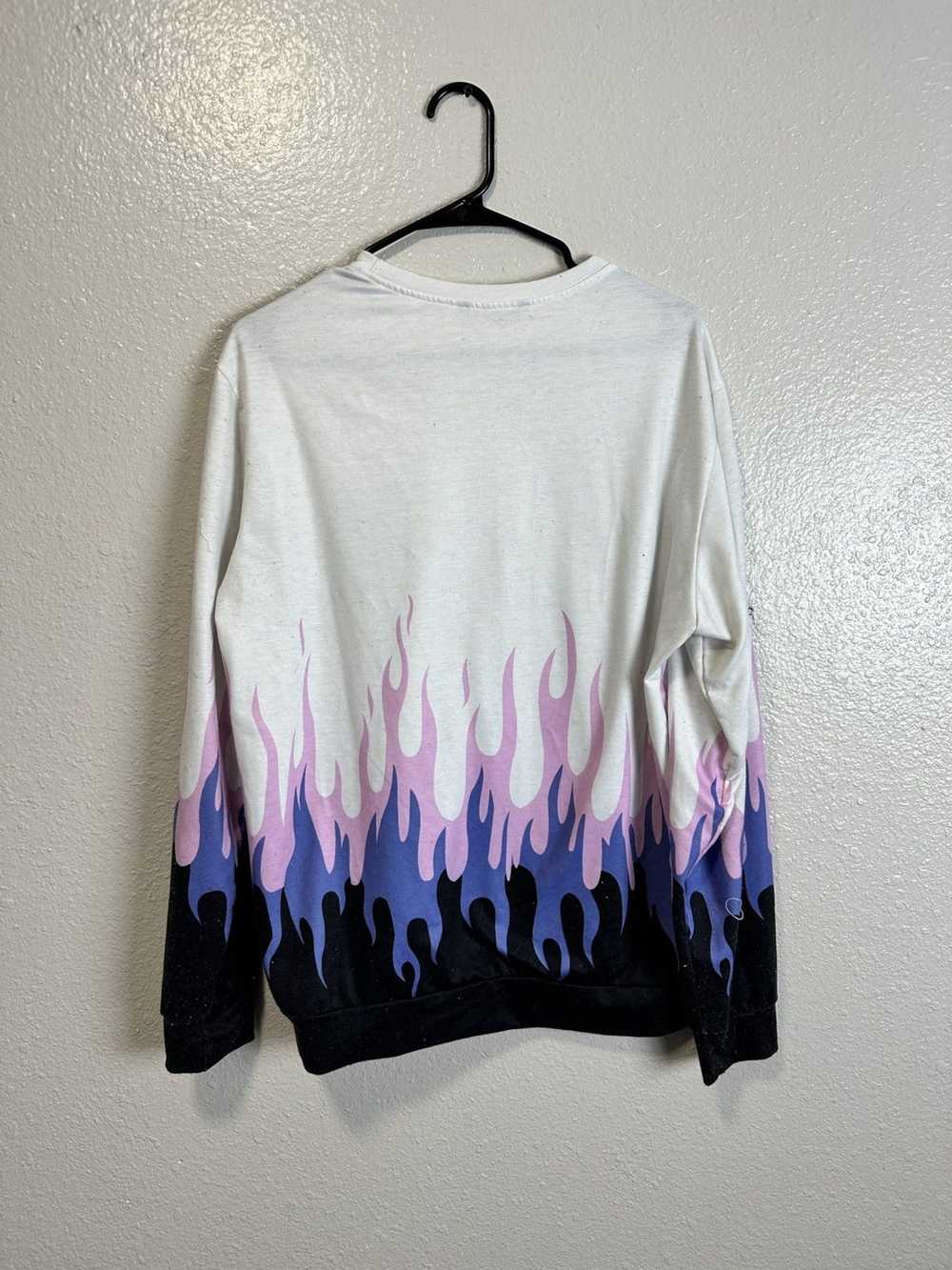 Shein × Streetwear × Vintage Long Sleeve Flames T… - image 2