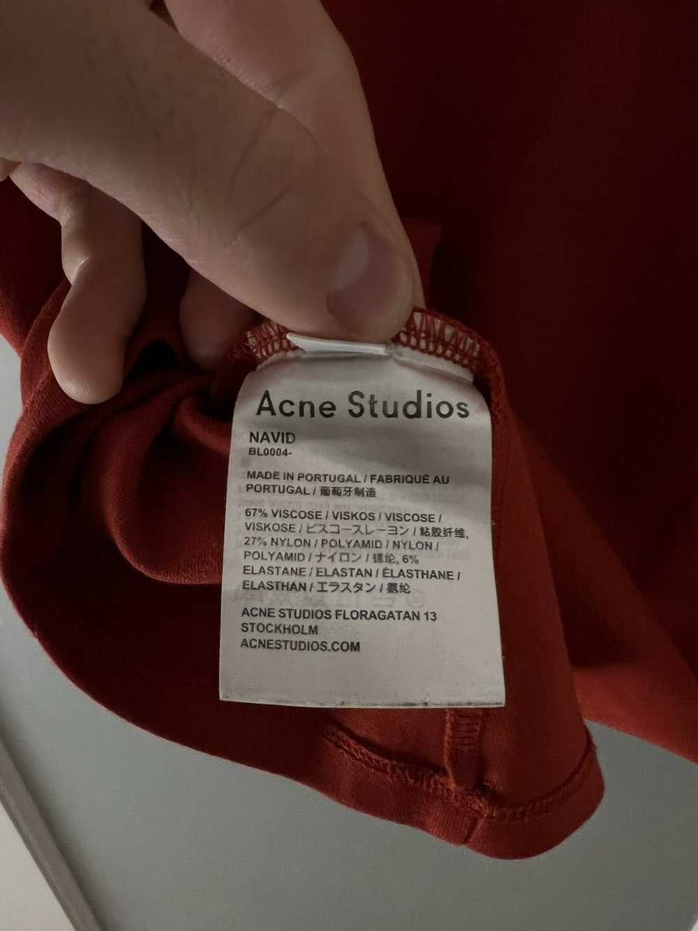 Acne Studios Acne Studios Red Navid Shirt - image 4