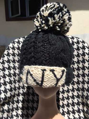 New York × Usa Hand Knit New York Wool Knit Bobbl… - image 1