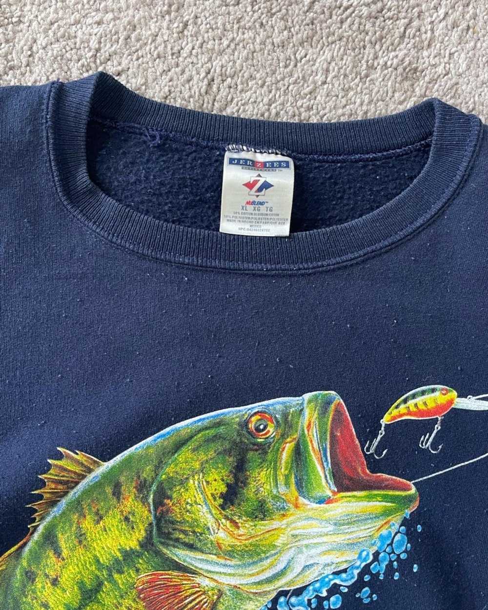 Thrifted × Vintage 1990’s Bass Fish Sweatshirt - image 3