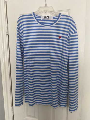Comme des Garcons Cdg baby blue stripped shirt