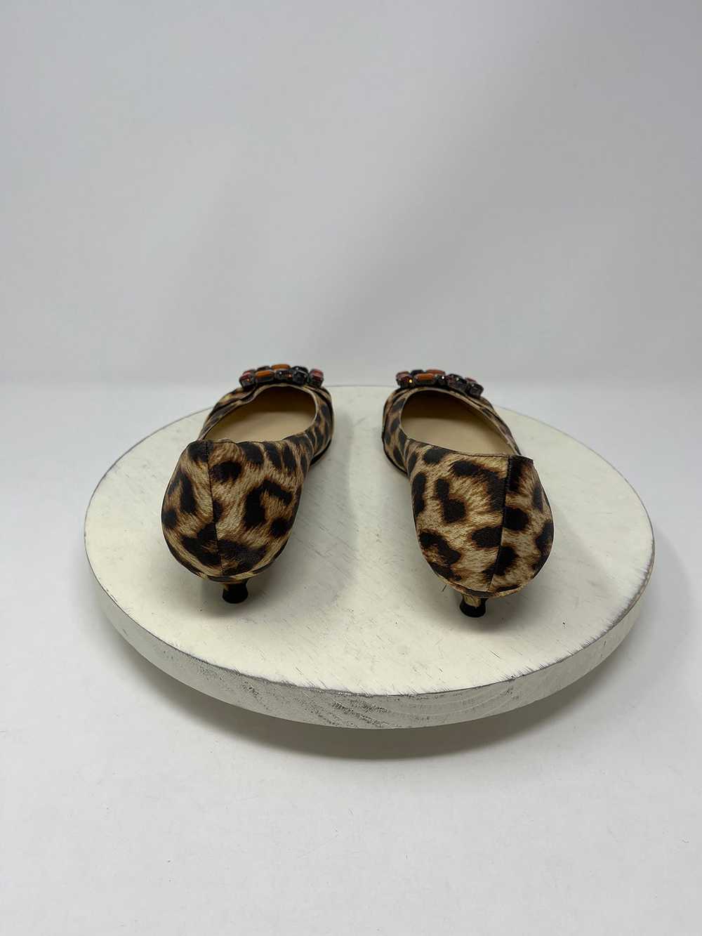 Will's Fancy Size 8 Leopard Satin Kitten Heels NW… - image 5