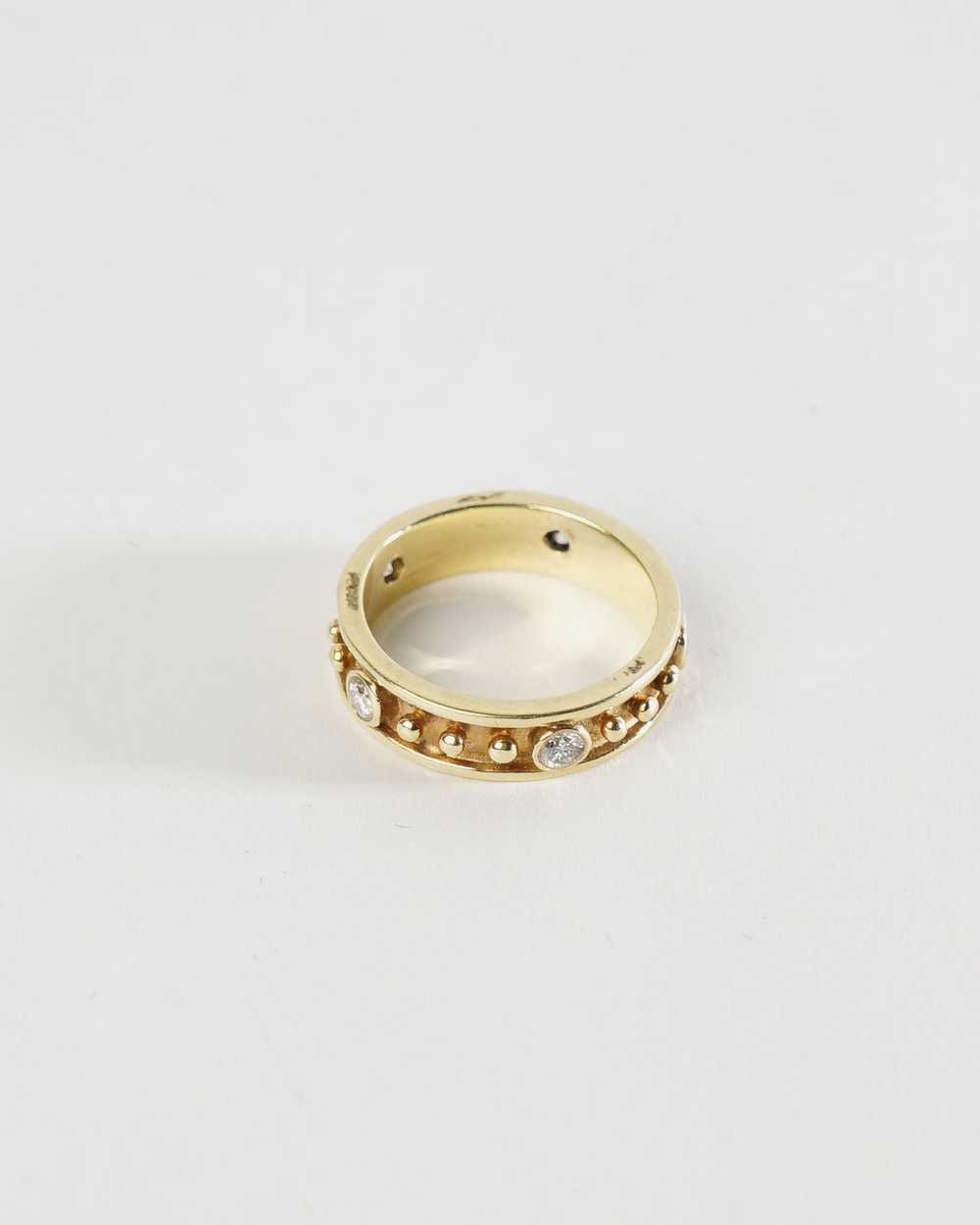 14k Gold Ring w/ Diamonds / size: 8 - image 3