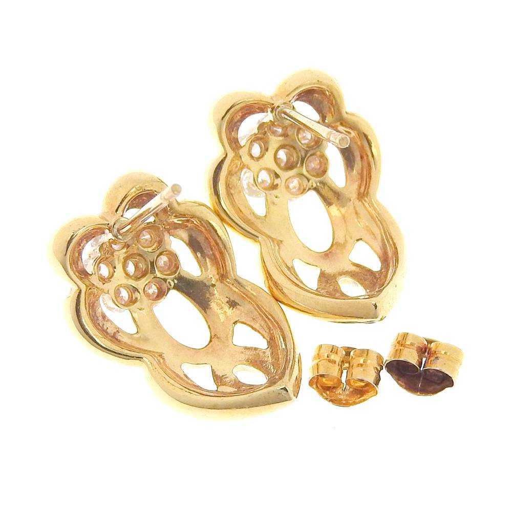 Earrings K18YG Melee Diamond Non Brand - image 4