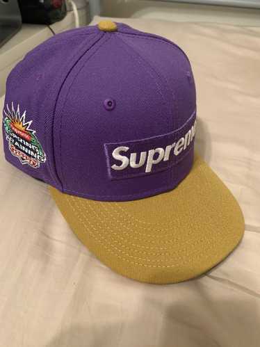 の割引クーポン Supreme Velour Box Logo New Era 7-5/8 - 帽子