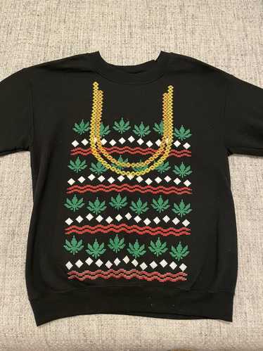 Band Tees 2 Chainz gold and weed ugly Christmas sw