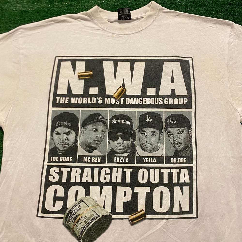 Oakland Raiders Easy E T-shirt NWA Adult Large L Black