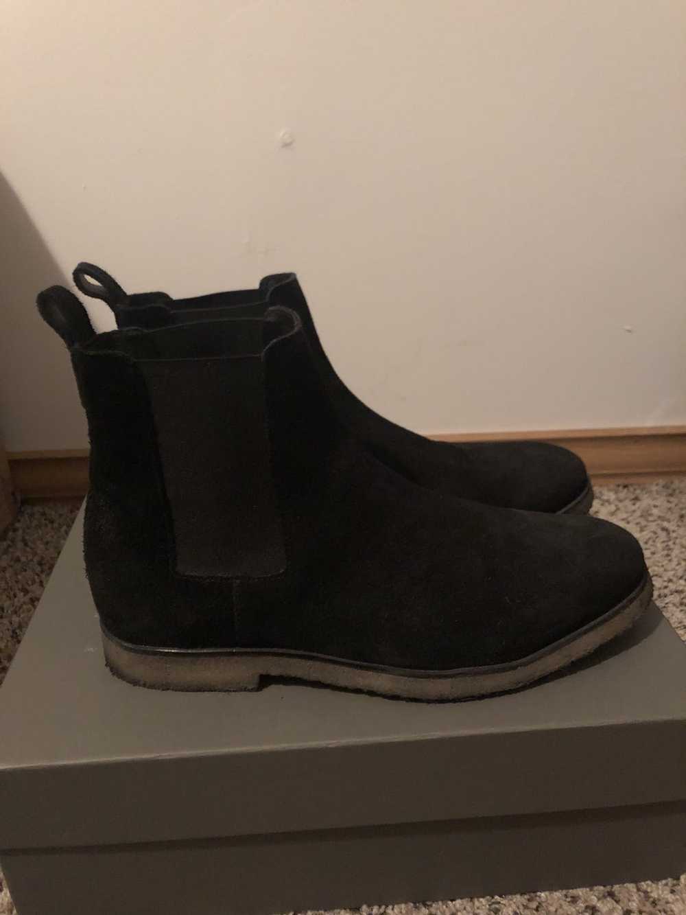 Allsaints Black Suede Boots size 9 - image 4