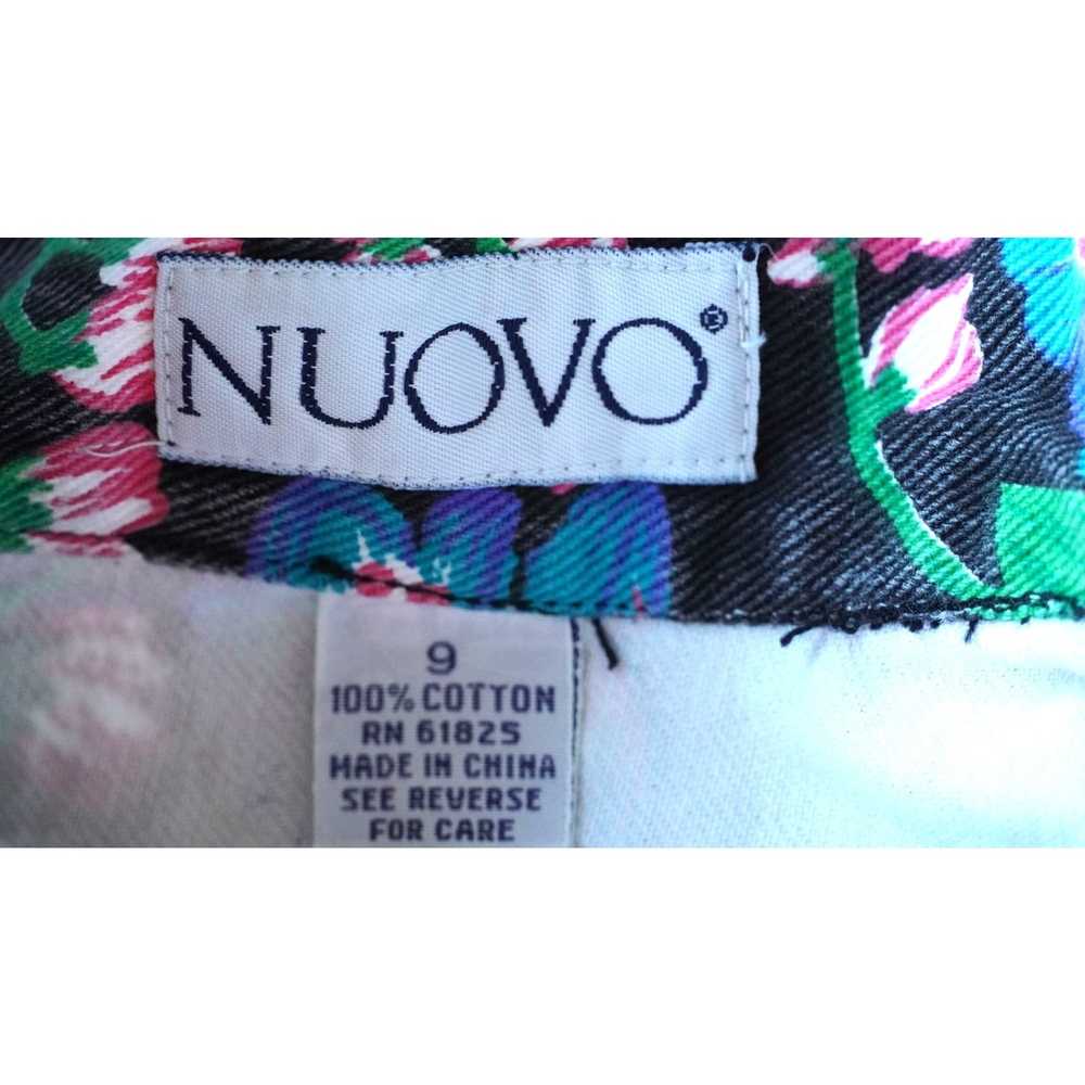 Vintage Vintage Nuovo Jean Shorts Floral Denim Fl… - image 3