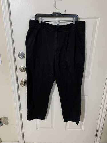 Uniqlo Pants Womens Size Large Black Tapered Elastic Waist Hems