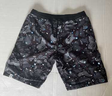 BAPE Space Camo Shark Reversible Shorts Black