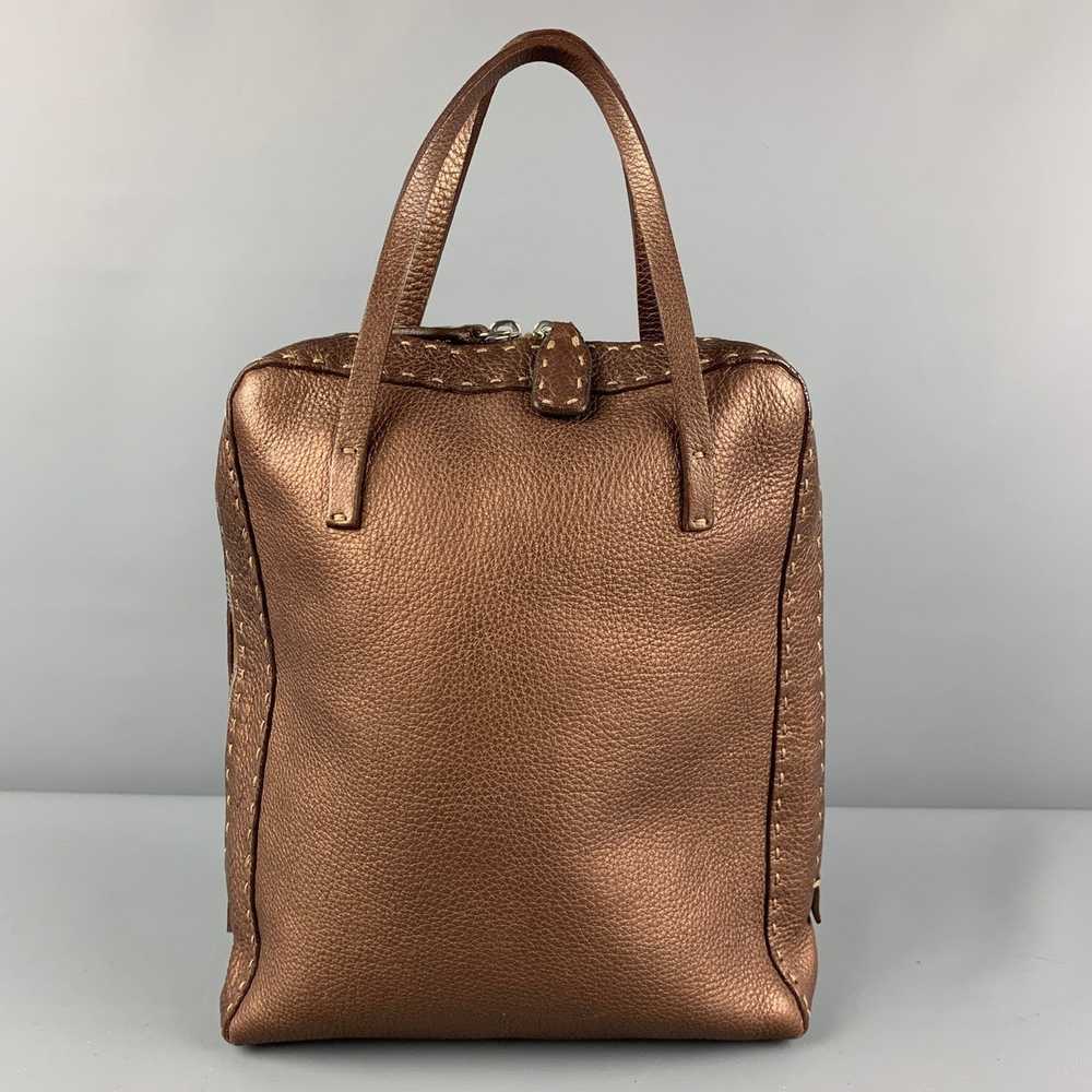 Fendi SELLERIA N4911859 Copper Contrast Stitch Pe… - image 3