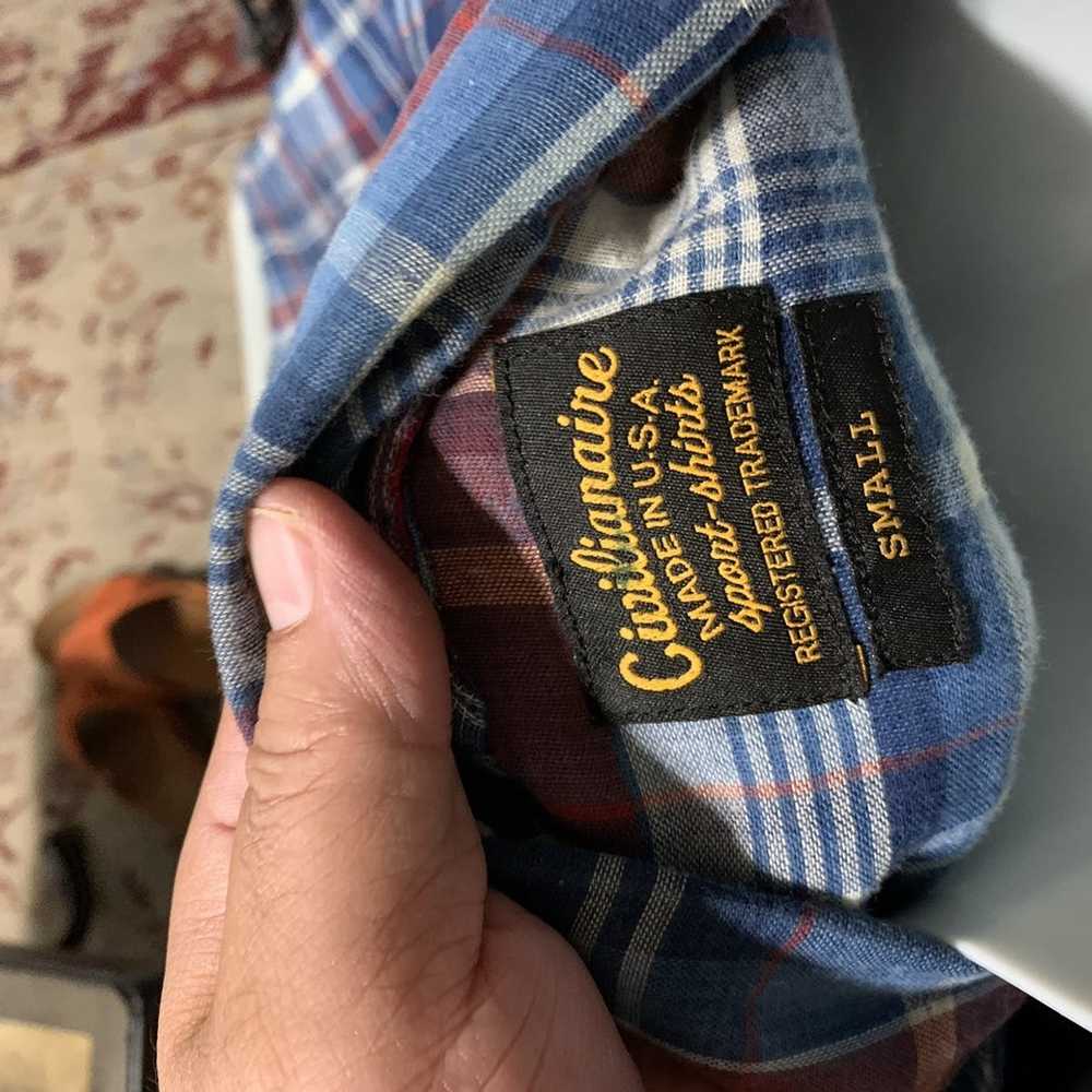 Civilianaire Plaid Flannel 2 Pocket button front … - image 11