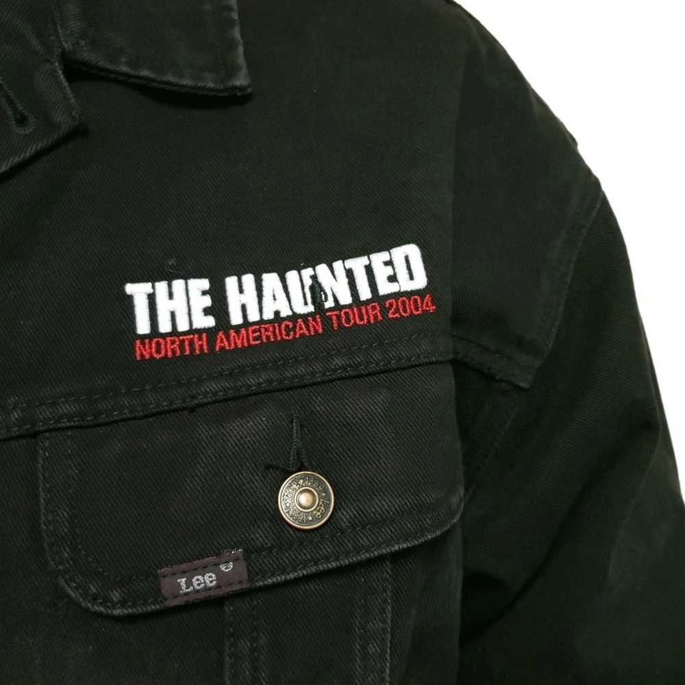 Lee THE HAUNTED Tour 2004 denim jeans jacket heav… - image 4
