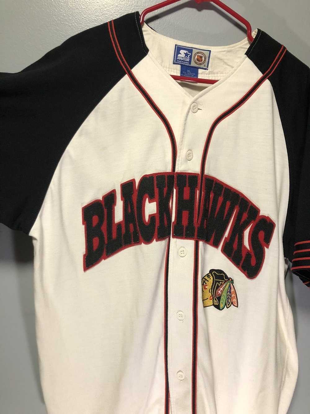 Starter × Vintage RARE Vintage Blackhawks Basebal… - image 2