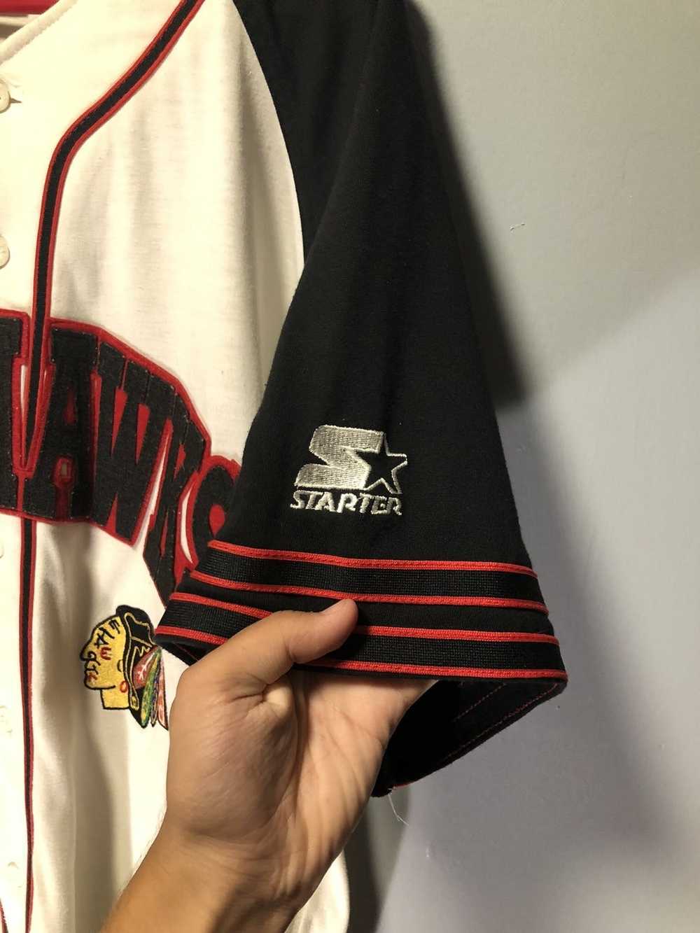 Starter × Vintage RARE Vintage Blackhawks Basebal… - image 4