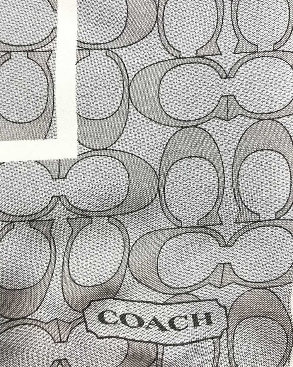 Coach × Designer × Vintage Coach grey silk scarf … - image 12