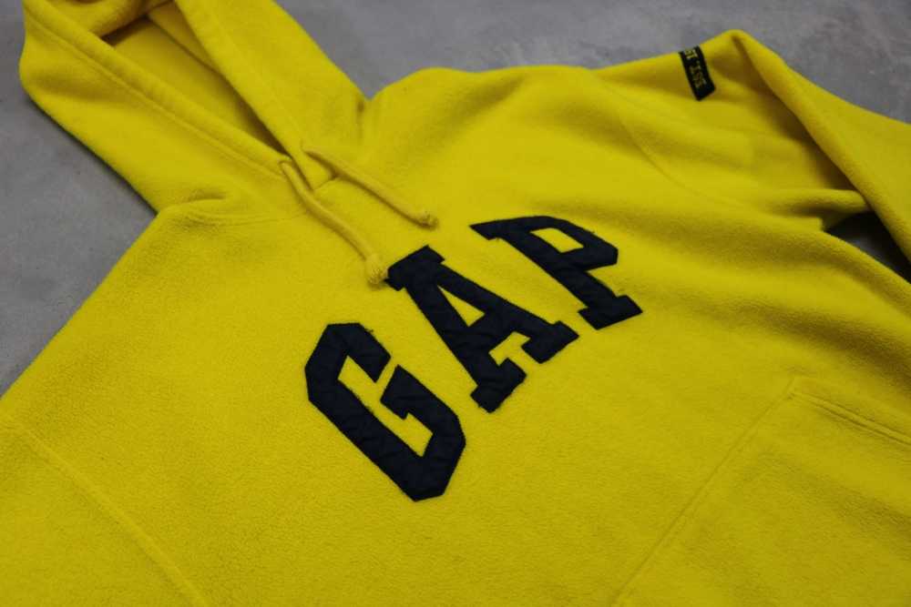 Gap × Streetwear × Vintage GAP Yellow Fleece Hood… - image 5