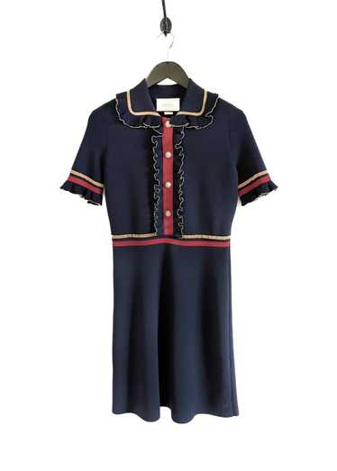 Gucci Ruffled Stripe Trim Dress in Red — UFO No More