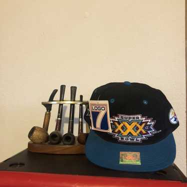 VINTAGE 90s ST LOUIS RAMS ADULT SNAPBACK HAT LOGO 7 NFL CAP HUGE PRINT RARE