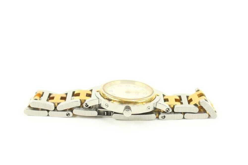 Hermes Hermès Two-Tone Clipper Watch Arabic 48h21… - image 10