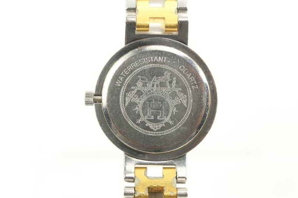 Hermes Hermès Two-Tone Clipper Watch Arabic 48h21… - image 3