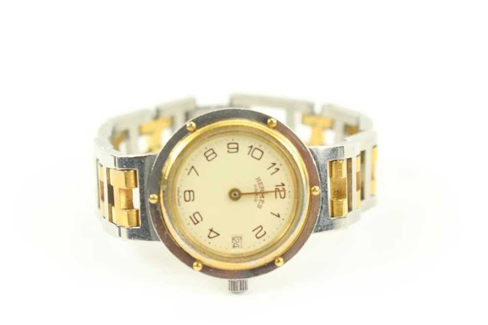 Hermes Hermès Two-Tone Clipper Watch Arabic 48h21… - image 6