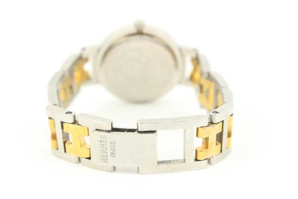 Hermes Hermès Two-Tone Clipper Watch Arabic 48h21… - image 8
