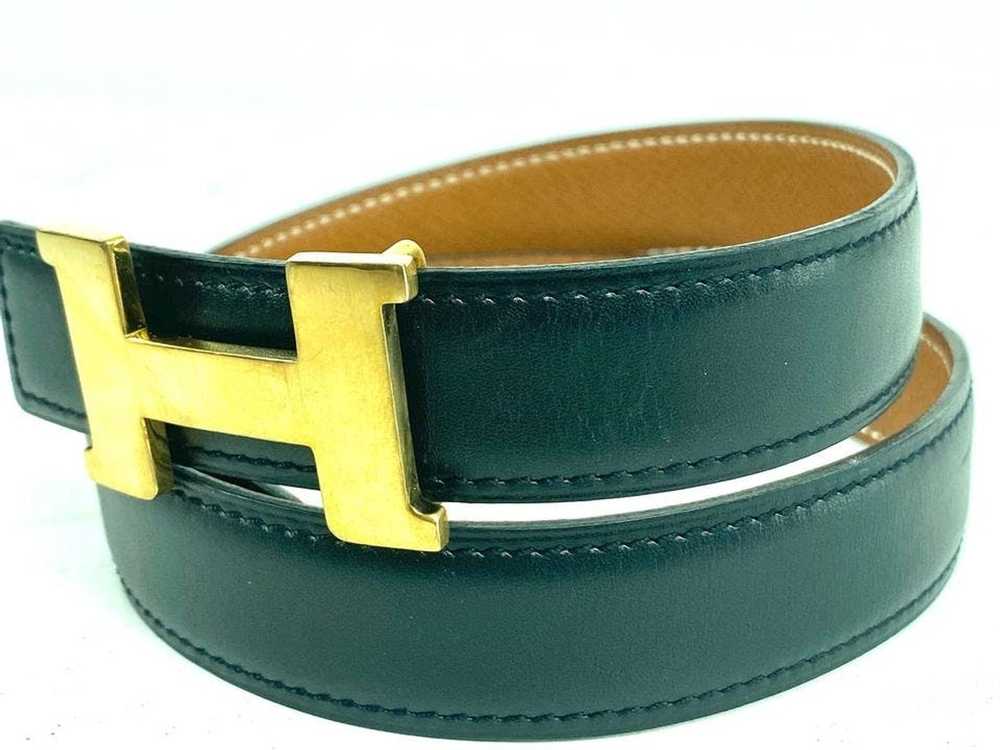 Hermes Hermès H Logo Reversible Belt Kit Gold Bla… - image 12