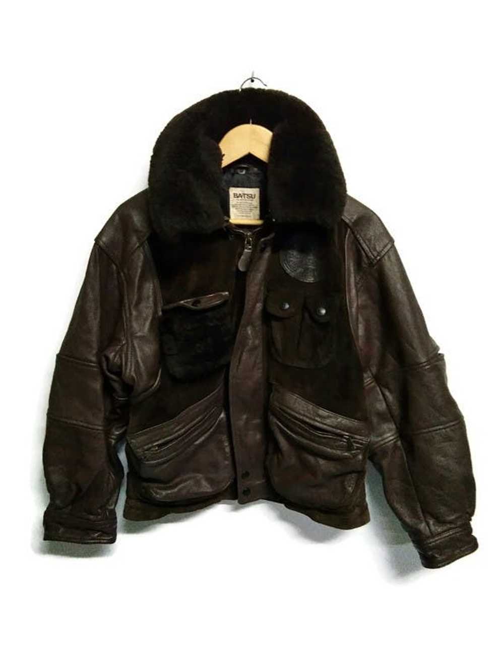 Japanese Brand × Leather Jacket Vintage Japanese … - image 1