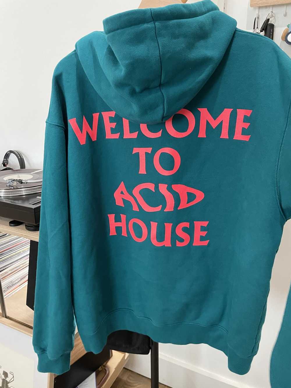 Streetwear Welcome To Acid House Hoodie - Teal - image 1
