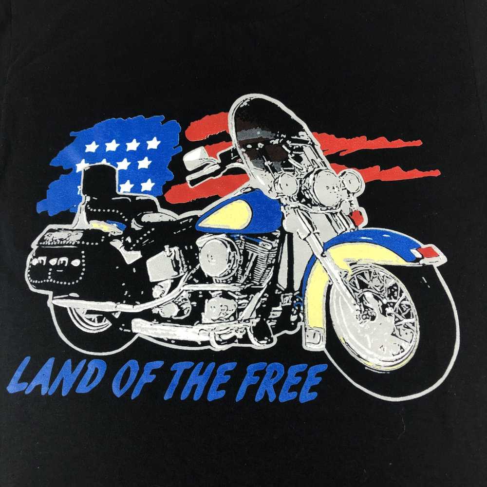 Tultex × Vintage VTG 90s Biker Motorcycle Land Of… - image 1