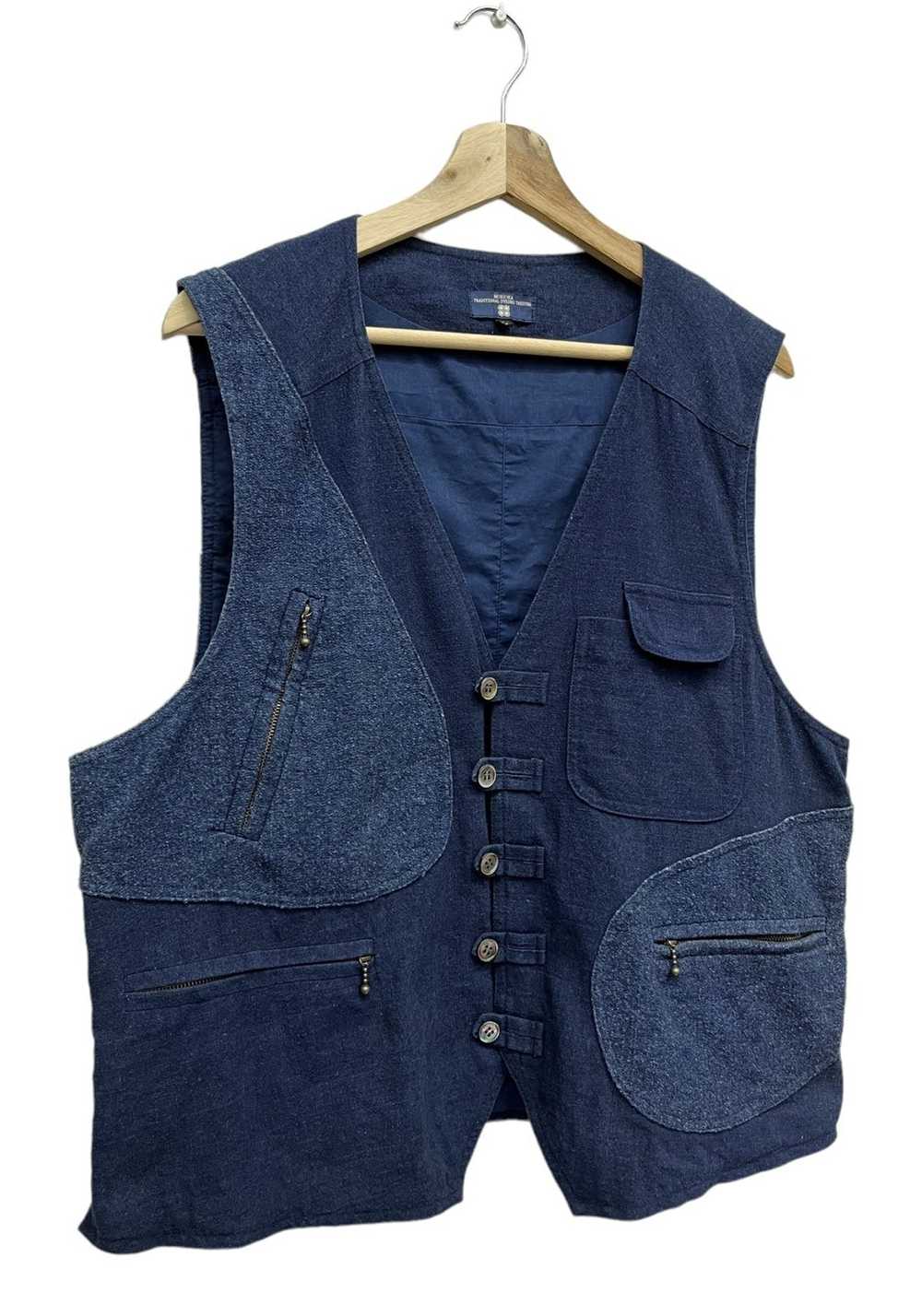 Designer × Indigo × Tracey Vest MORIOKA Vintage D… - image 2