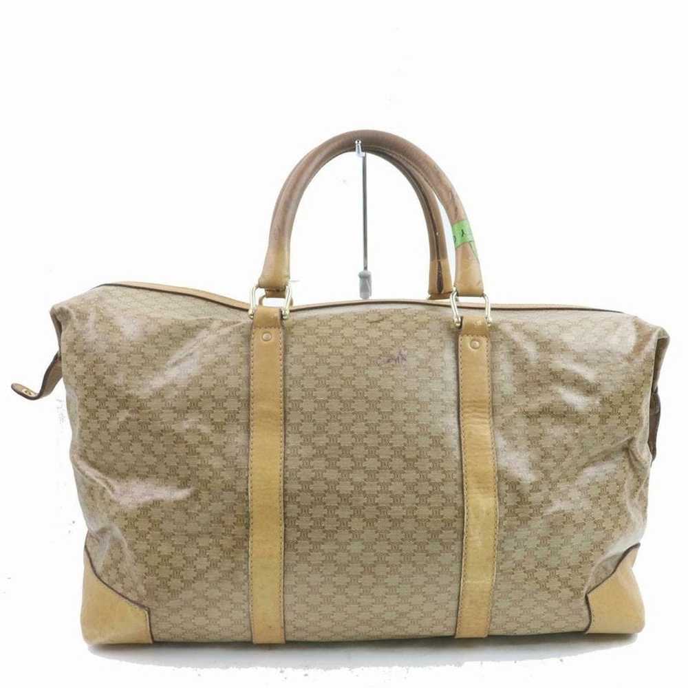 Celine CELINE Beige Monogram Macadam Boston Duffl… - image 1