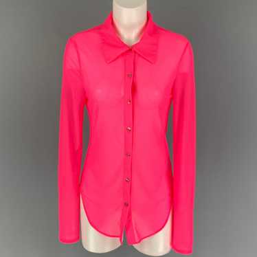 Other Pink Nylon See Through Button Up Shirt - image 1