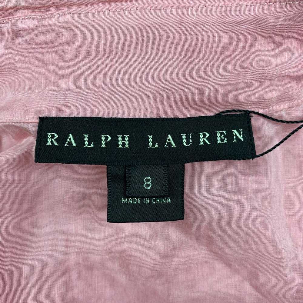 Ralph Lauren Black Label Pink Ruffled Short Sleev… - image 4