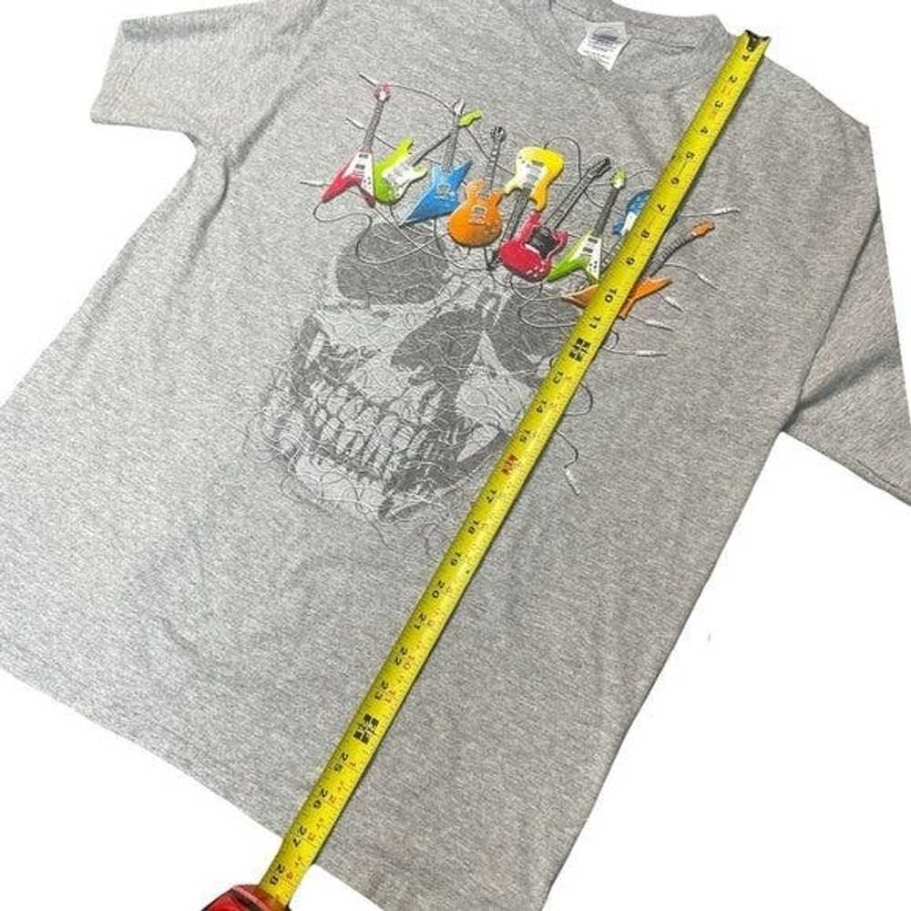 Delta Y2K Gray Tattoo Style Skull Colorful Guitar… - image 7