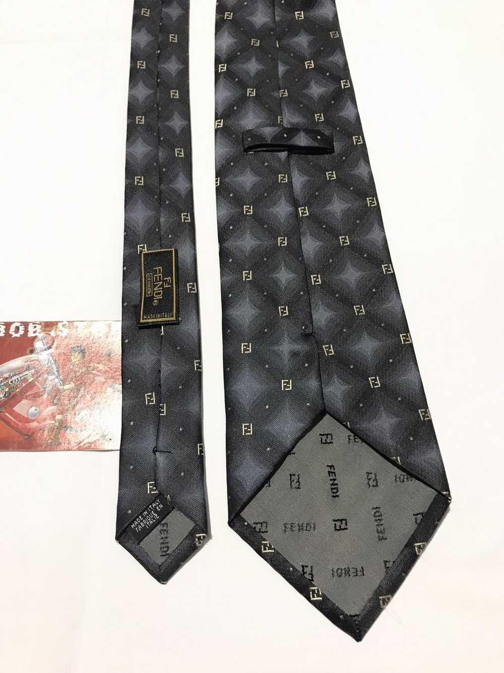 Fendi × Italian Designers Fendi FF Logo Silk Ties - image 3