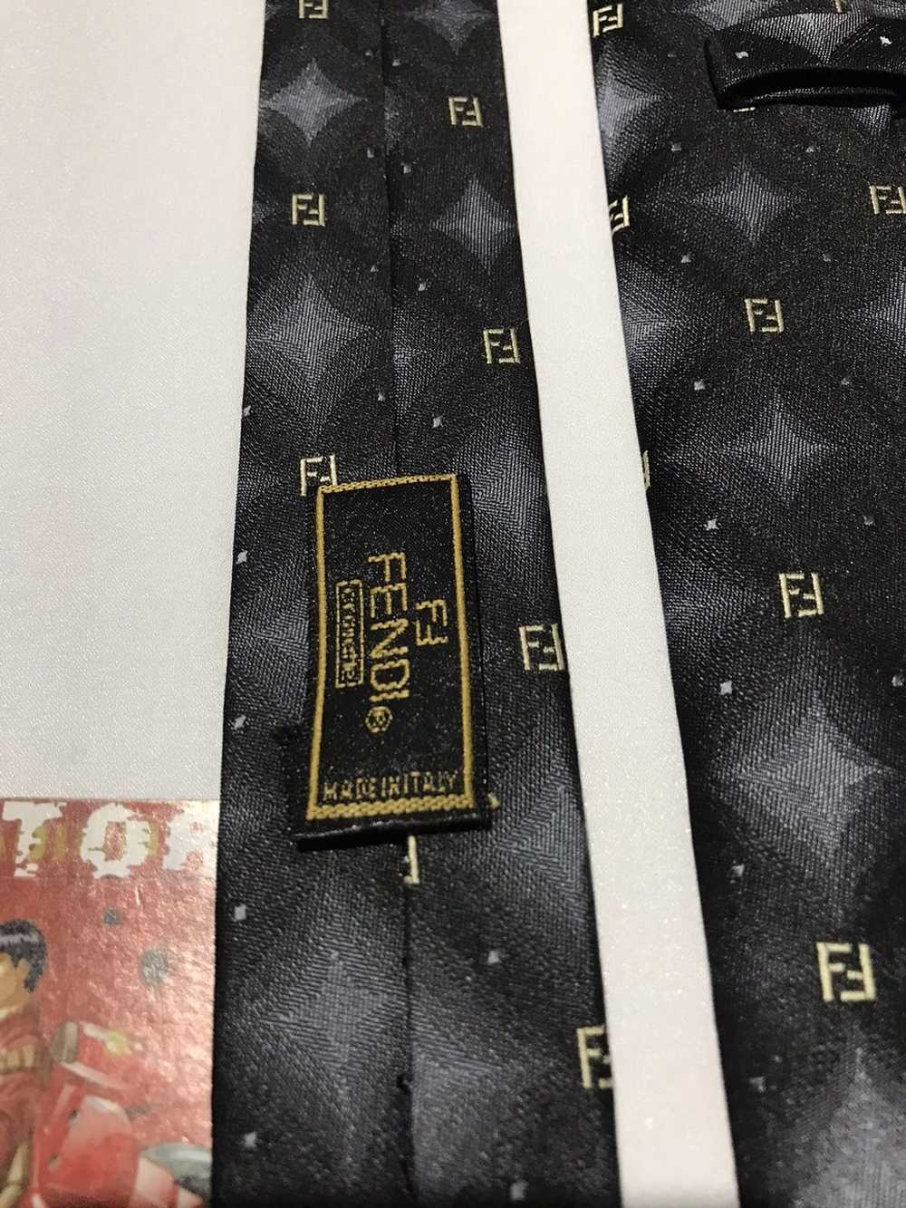 Fendi × Italian Designers Fendi FF Logo Silk Ties - image 5