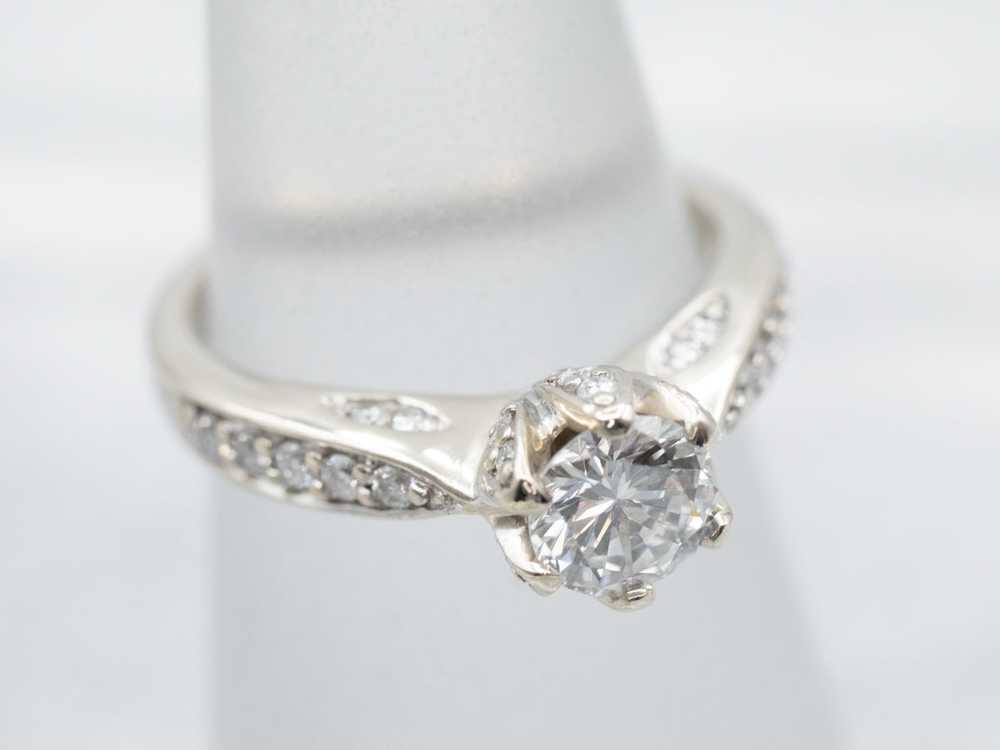 Modern Round Brilliant Diamond Engagement Ring - image 3