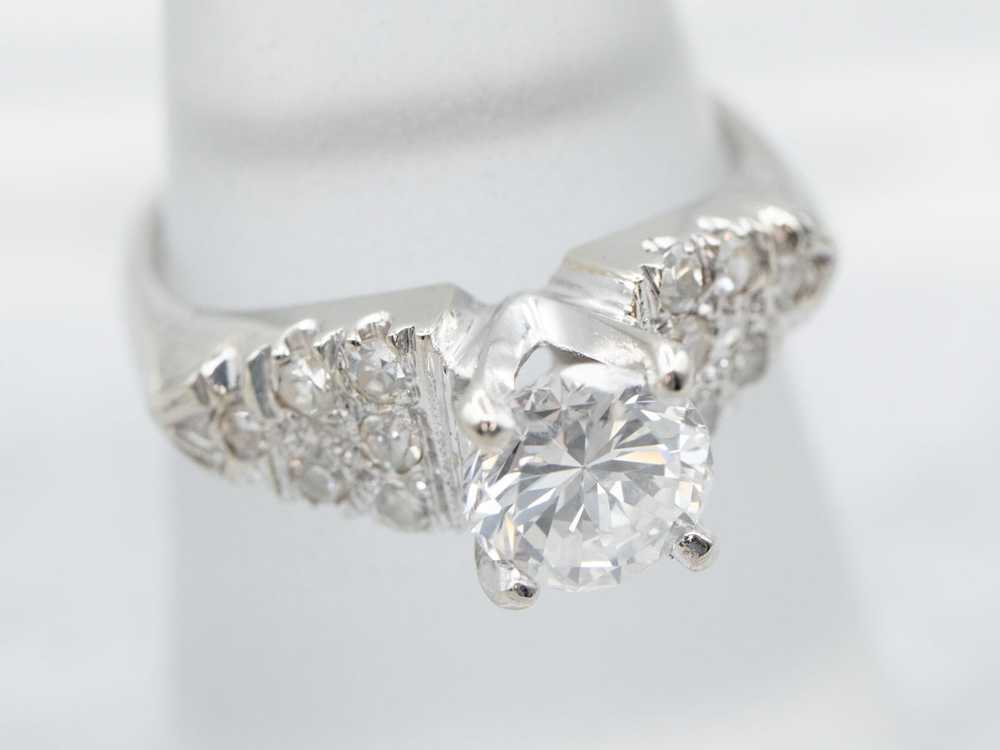 Stunning 1970s GIA Certified Diamond Engagement R… - image 3