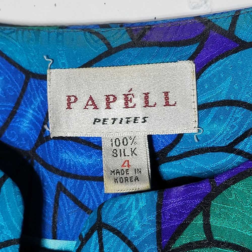 Vintage Vintage Adrianna Papell Petites 100% Silk… - image 4