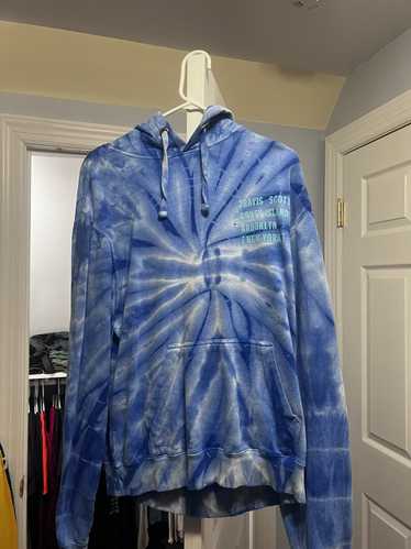 Travis scott blue 2024 tie dye hoodie