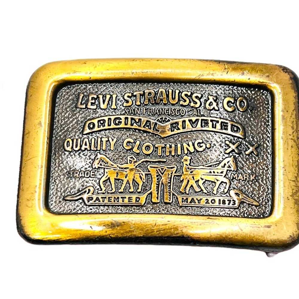Levi's Levi’s Strauss & Co Vintage Brass Buckle a… - image 1