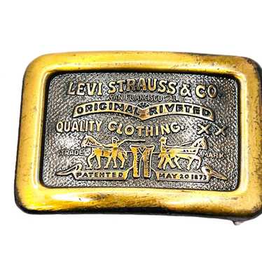 Levi's Levi’s Strauss & Co Vintage Brass Buckle a… - image 1