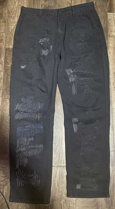 Streetwear Destroyed and repaired jeans - image 1
