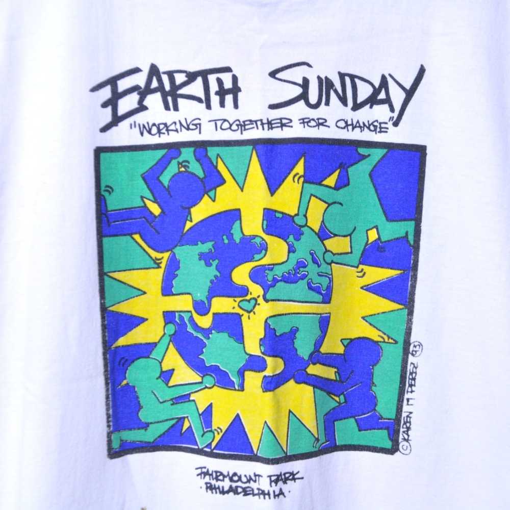 Vintage 90s Keith Haring Inspired Art Earth Phill… - image 6